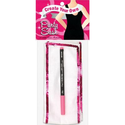 Create Your Own Party Sash White