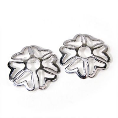 Silver heart nipple shields