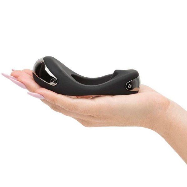 Hot Octopuss Atom Plus Dual Vibrating Cock Ring Black Silicone