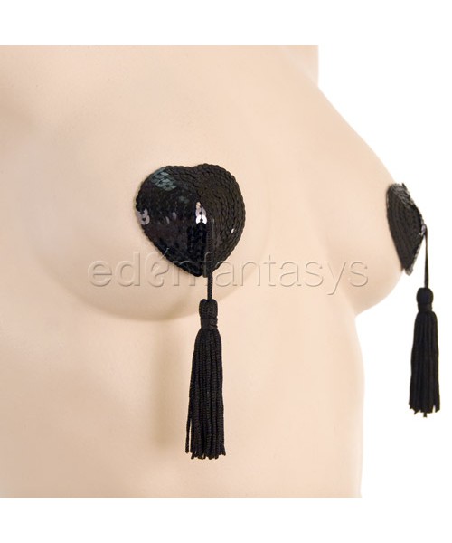 Sequin pasties with tassels