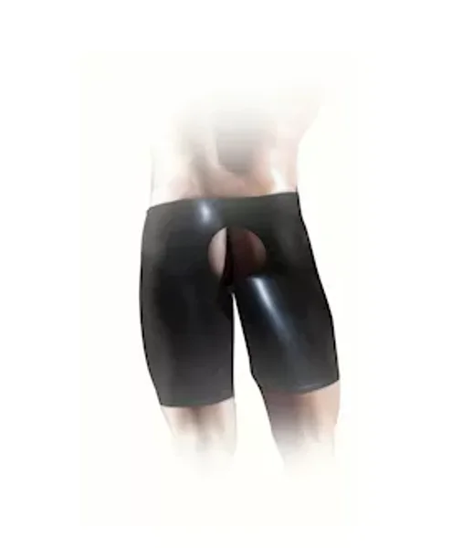 Latex Unisex Fisting Short - Black - L/XL — image 7 of 8