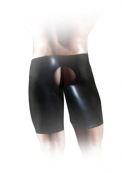 Latex Unisex Fisting Short - Black - L/XL — image 9 of 9