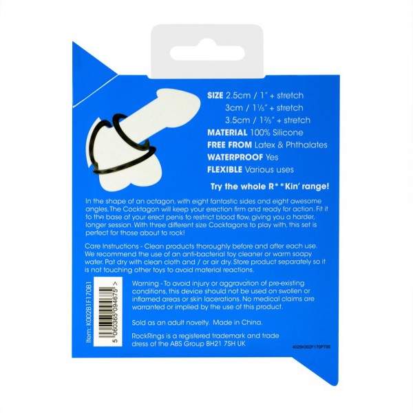 Rock Rings The Cocktagon Cock Ring 3 Pack