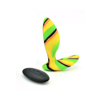 Colourful Camo Idyllic Remote Controlled Butt Plugs Camo Lime