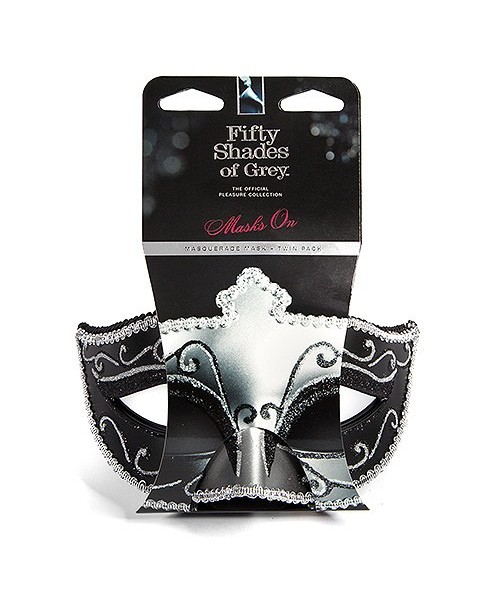 Fifty Shades of Grey Masks On Masquerade Mask (Twin Pack)