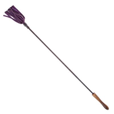 Rouge Wooden Handle Riding Crop Purple