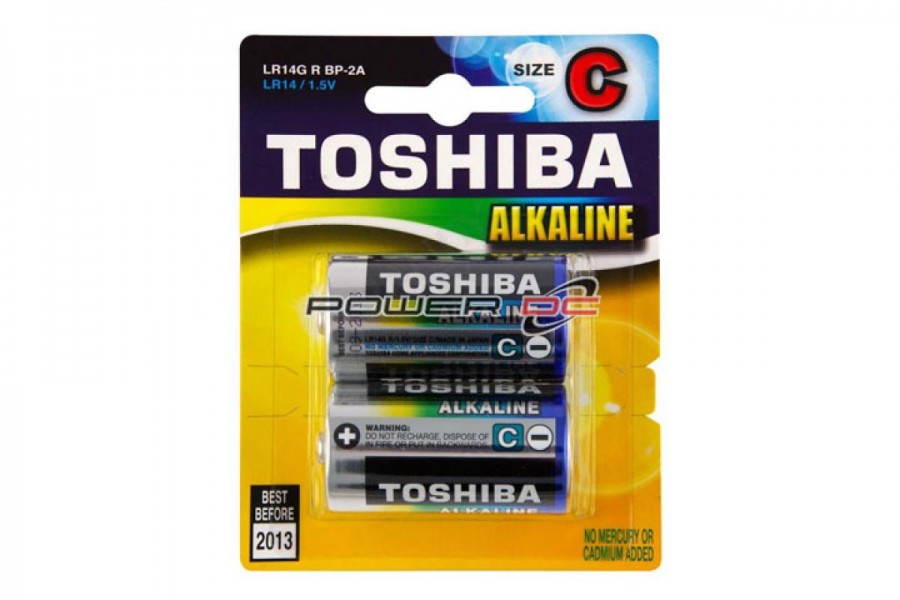 Toshiba C Alkaline Carded Batteries 2 Pack
