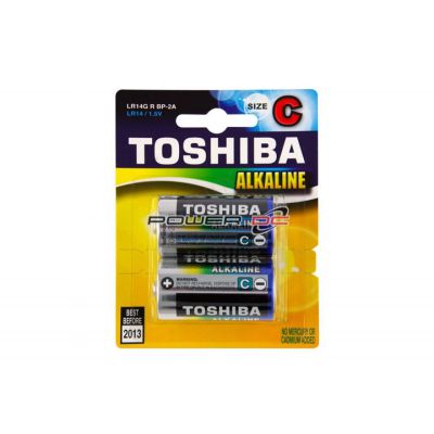 Toshiba C Alkaline Carded Batteries 2 Pack