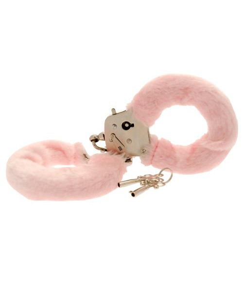 Toy Joy Furry Fun Hand Cuffs Pink Plush