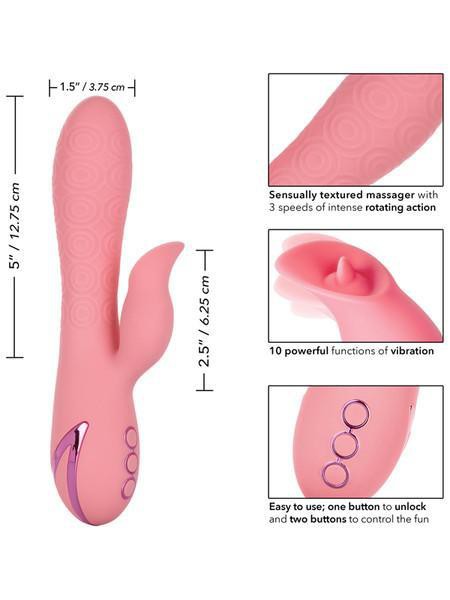 California Exotic Pasadena Player 8.5" Rotating Rabbit Vibrator With Tongue Teaser