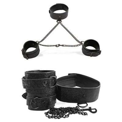 Sex Mischief Shadow Sparkle Collar Cuff Set