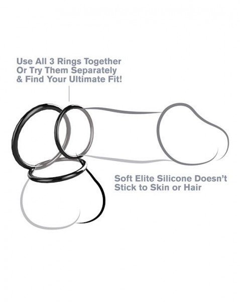 Fantasy C-Ringz Silicone 3-Ring Stamina Set