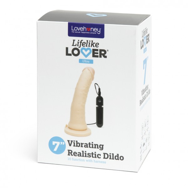 Lifelike Lover Ultra Realistic Dildo Vibrator Harness Kit 7 Inch