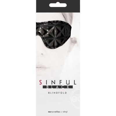 Sinful Vinyl Black Blindfold
