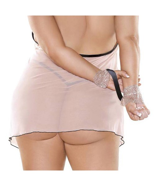 Fantasy Curve babydoll, handcuffs & G-string set