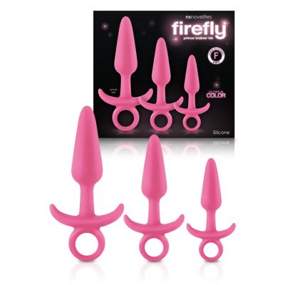 nsnovelties Glow in the Dark Silicone Anal Trainer Butt Plugs 3 Pce Kit