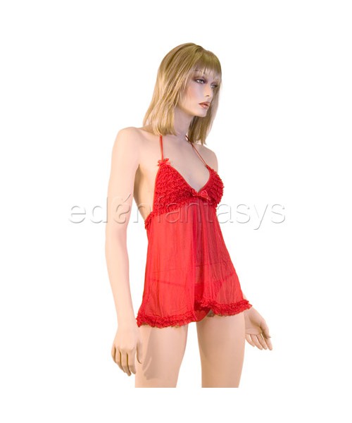 Lace ruffle babydoll