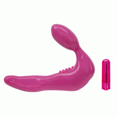 Hands Free Strapless Strap On Has A Strong Rechargeable Bullet
