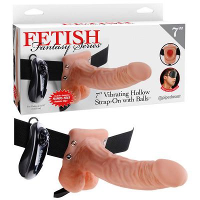 Fetish Fantasy Series 7 Vibrating Hollow Strap on With Balls