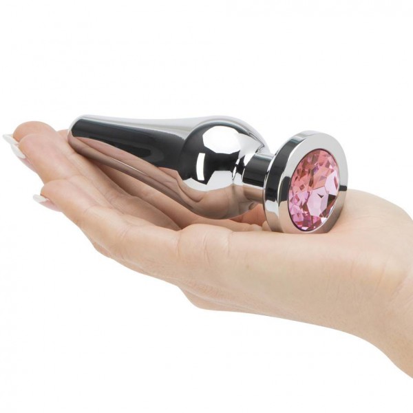 LuxGem Pink Jewelled Metal Butt Plug 4 Inch — image 6 of 14