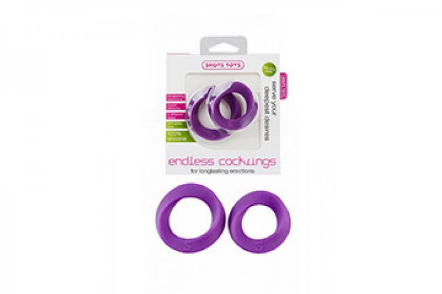 Endless Cockring Black Normal & Big Size Set