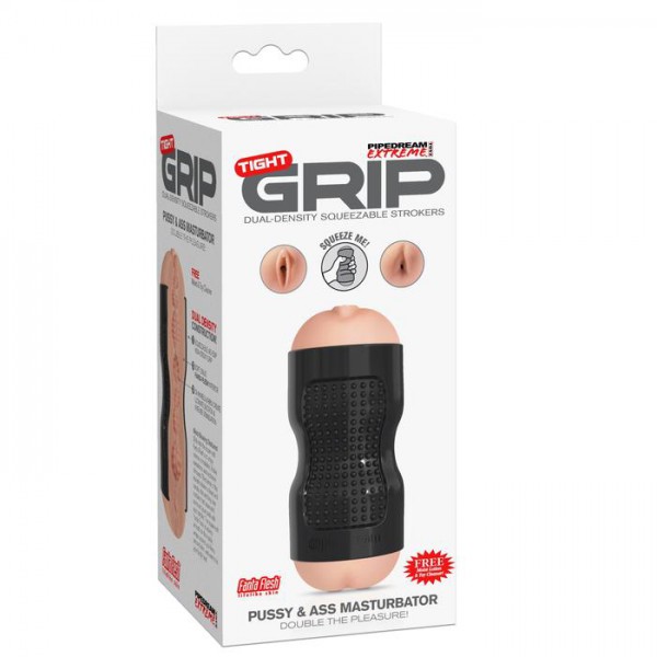 Pussy & Ass Dual-Density Squeezable Stroker