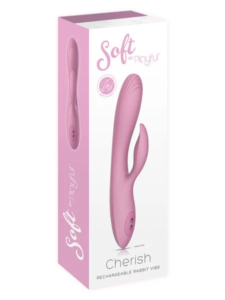 Soft by Playful Cherish - Rechargeable Rabbit Vibrator Pink — image 10 of 12