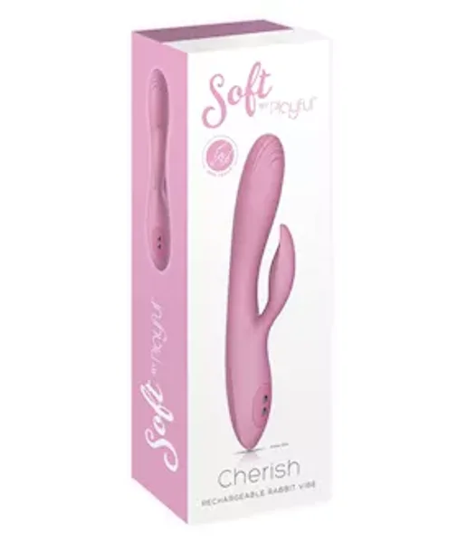 Soft by Playful Cherish - Rechargeable Rabbit Vibrator Pink — image 16 of 19