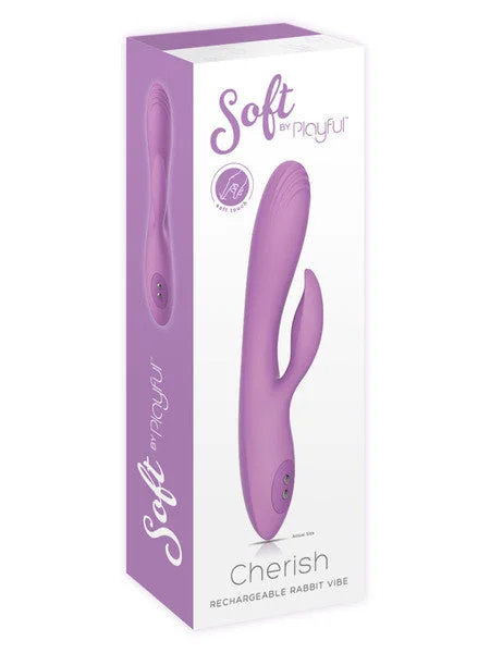 Soft by Playful Cherish - Rechargeable Rabbit Vibrator Purple — image 11 of 13