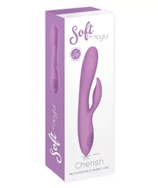 Soft by Playful Cherish - Rechargeable Rabbit Vibrator Purple — image 14 of 14