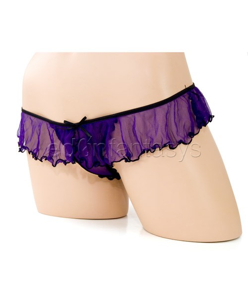 Ruffled trim g-string