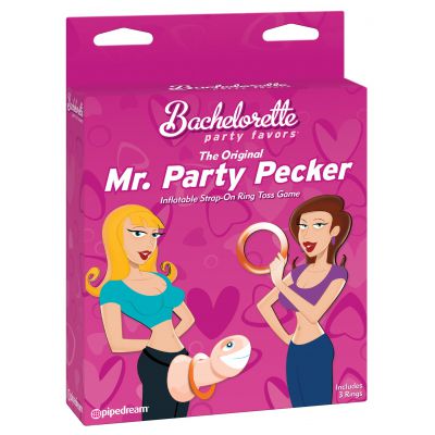 Bachelorette Party Mr Party Strap on Pecker with Rings