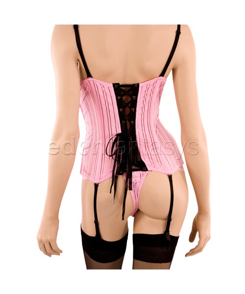 Striped pink corset