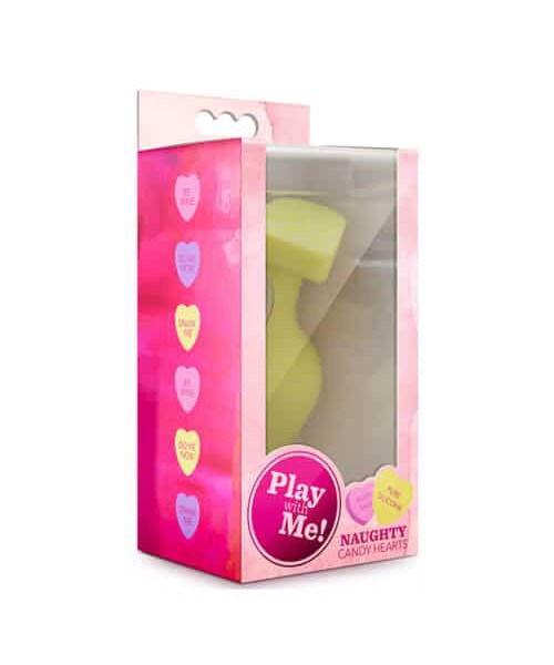 Candy Heart Butt Plug Spank Me Yellow
