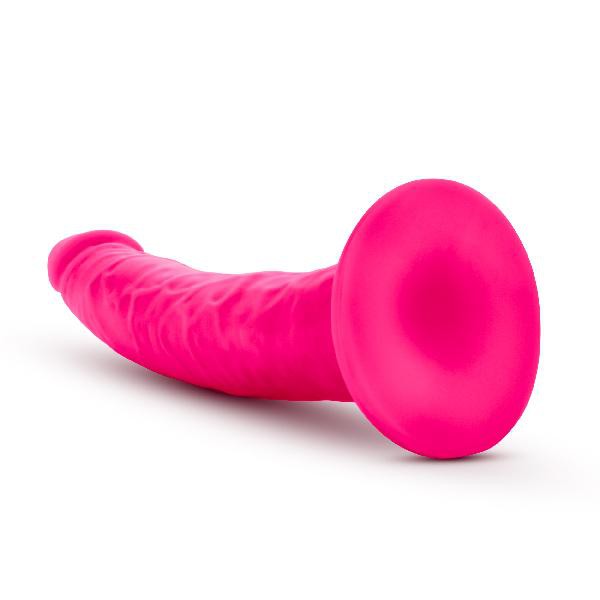 Neo Elite 7.5in Silicone Dual Density Cock Neon Pink — image 5 of 6