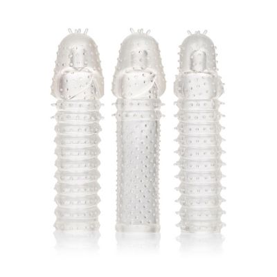 California Exotic Dual Textured Penis Extensions 3 Pce Kit