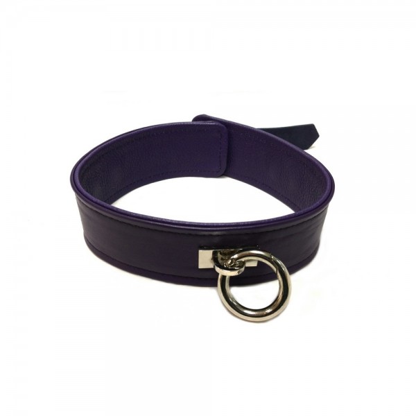 Harmony Purple Leather Collar