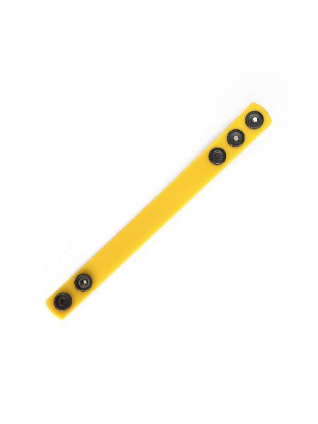 Boneyard Silicone Cock Strap - 3 Snap Ring - Yellow