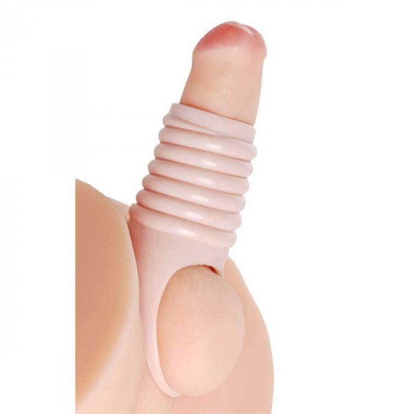 Open Tip Ribbed Cock Sheath | Really Ample Natural Girth Enhancer by Size Matters