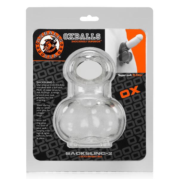 Sacksling 2 Cocksling Ballbag Clear