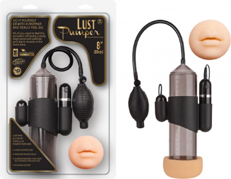 Lust Pumper 8" Vibrating Pump W/ Gauge