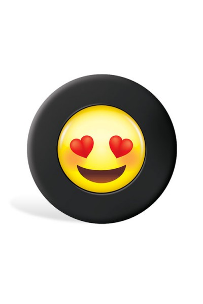 nsnovelties Emoji 3.4" Silicone Smiling Face with Heart Eyes Butt Plug
