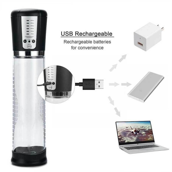 High Power 5 Speed Electric Penis Pump by Lynk Pleasure | Rechargeable Penis Enlarger for Men