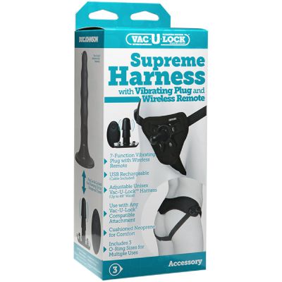 Supreme Harness With Vibrating Plug