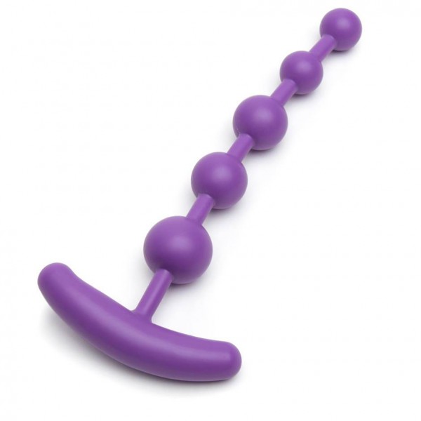 Pure Anal Beads with T-Bar Handle 6.5 Inch