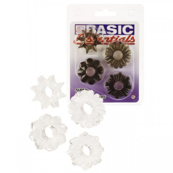Basic Essentials - Set of 4 Cock Rings