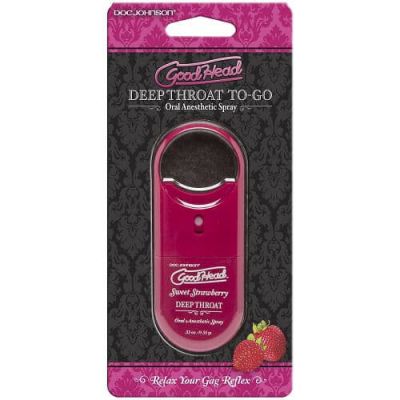 Doc Johnson GoodHead To Go 8211 Deep Throat Spray 8211 Sweet Strawberry