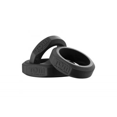 Tom of Finland 3 Piece Silicone Cock Ring Set