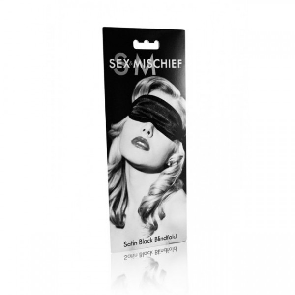 Sex and Mischief Satin Black Blindfold