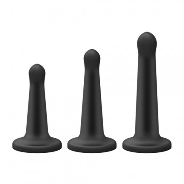 Doc Johnson Vac-U-Lock Silicone Pegging Set - Black